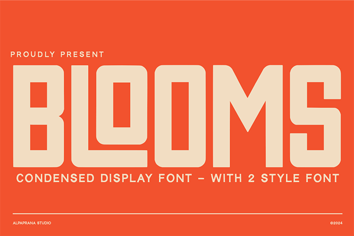 Blooms Font Alpaprana Fontspace