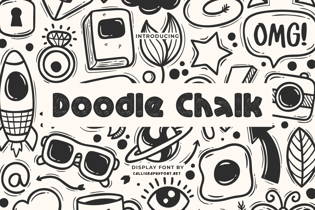 Doodle Chalk Font Calligraphyfonts Net Fontspace