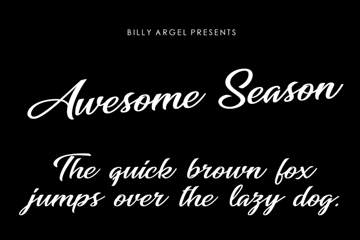 Awesome Season Font Billy Argel Fonts Fontspace