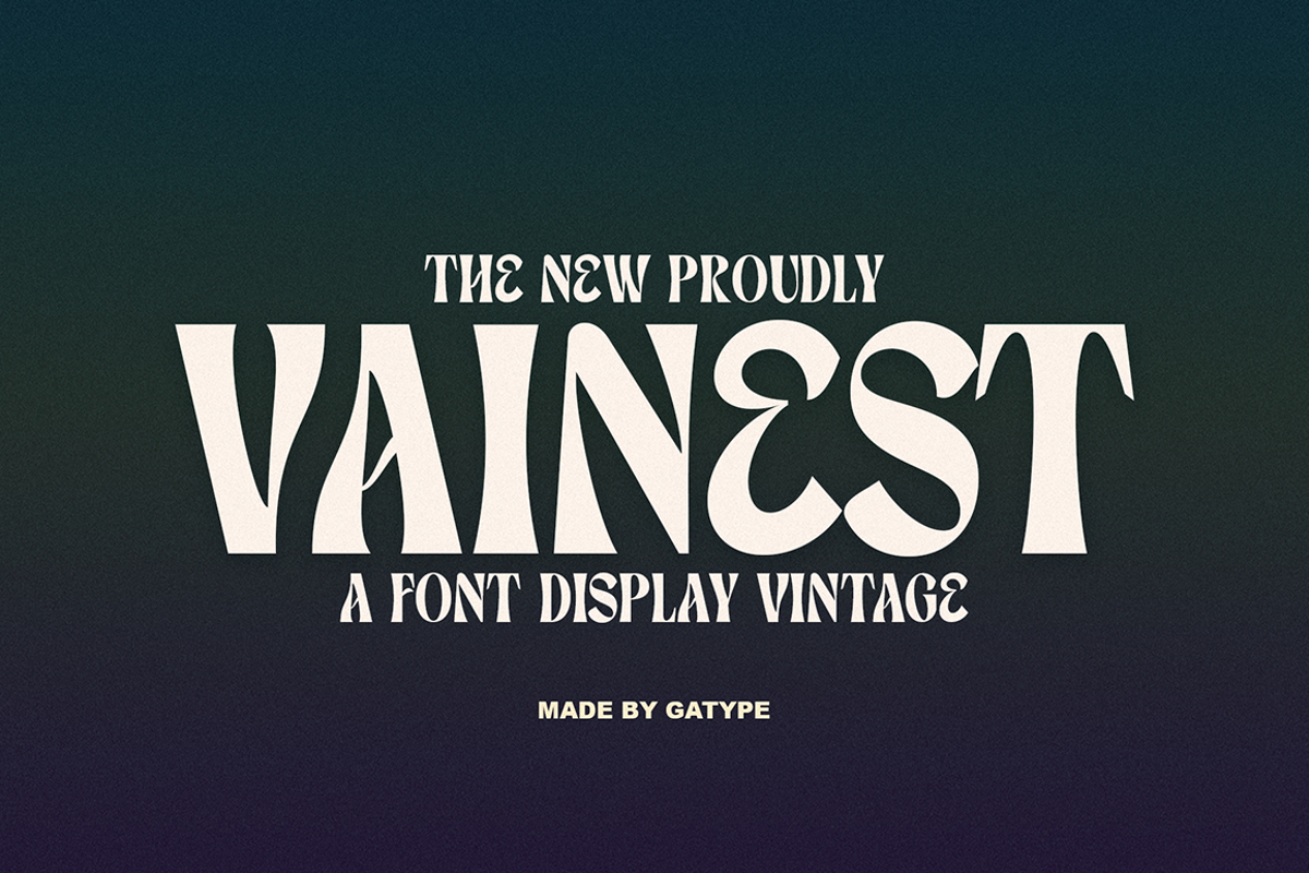 Vainest Display Font Solidtype FontSpace