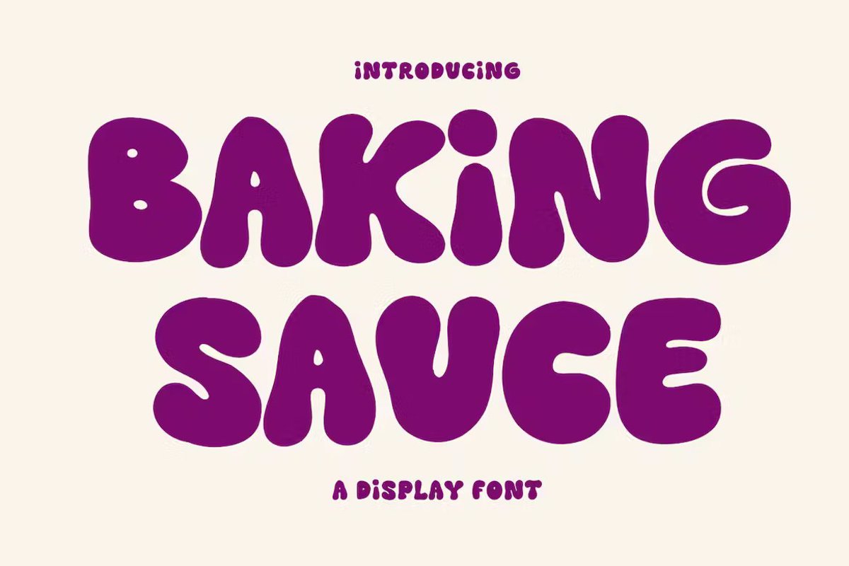 BAKING SAUCE Font Slidehack FontSpace