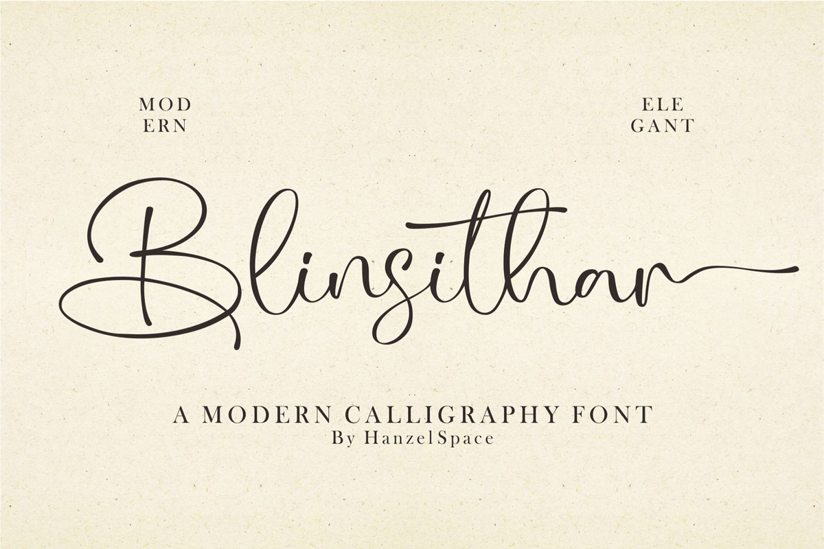 Blinsithar Font Hanzel Studio Fontspace