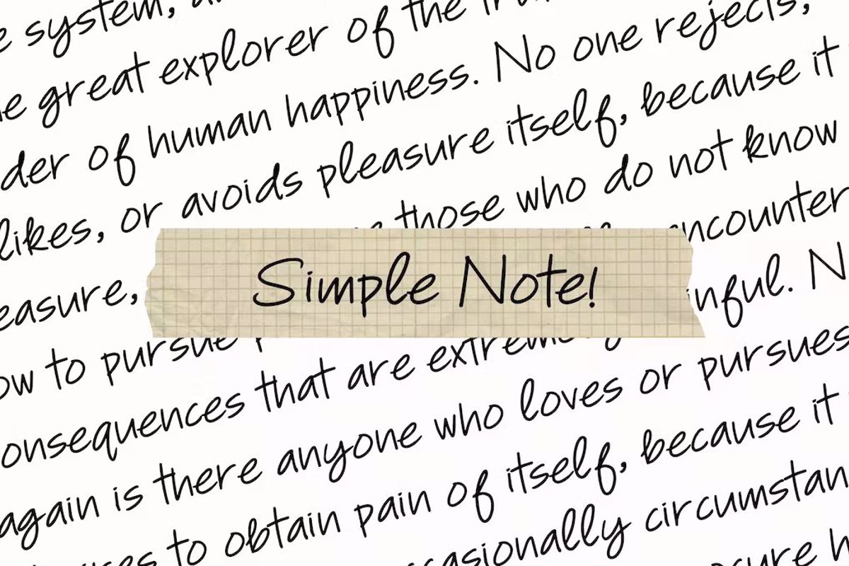 Simple Note Font Slidehack Fontspace