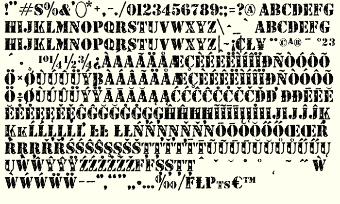 STENCILED Font Billy Argel FontSpace