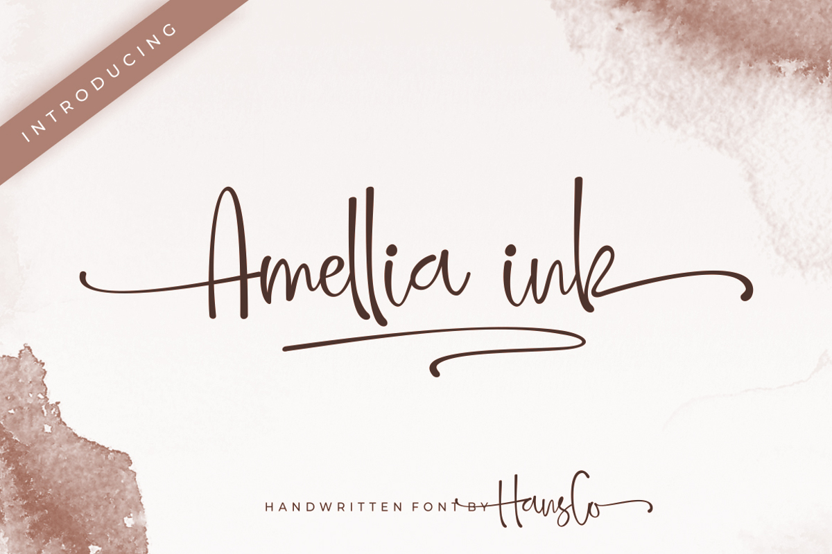 Amellia Ink Font | hansco | FontSpace