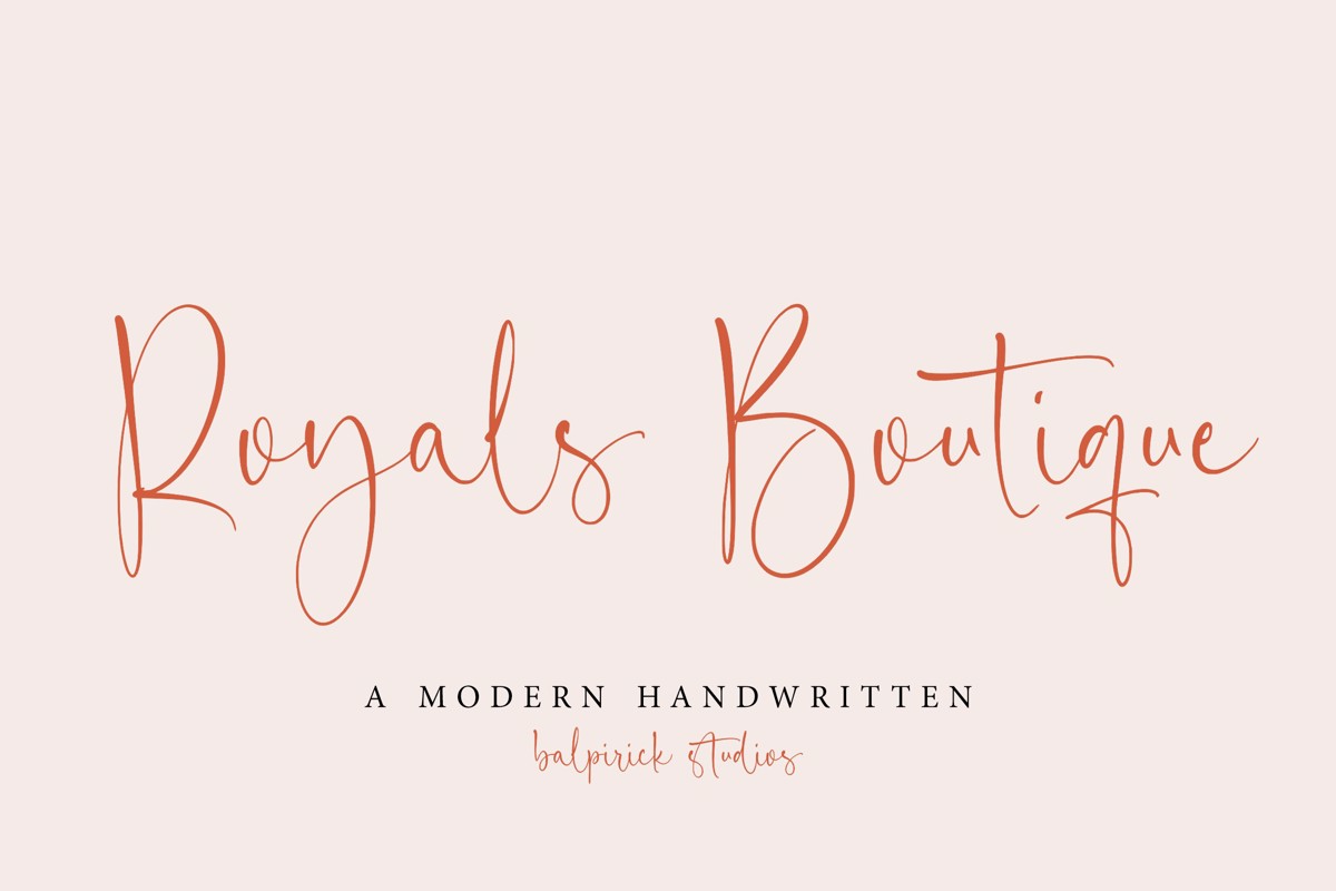 Royals Boutique Font Balpirick Fontspace