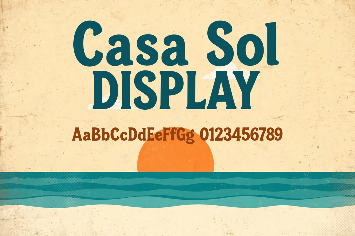 Space Lettering Logo Casa Sol Display Font - Free Download