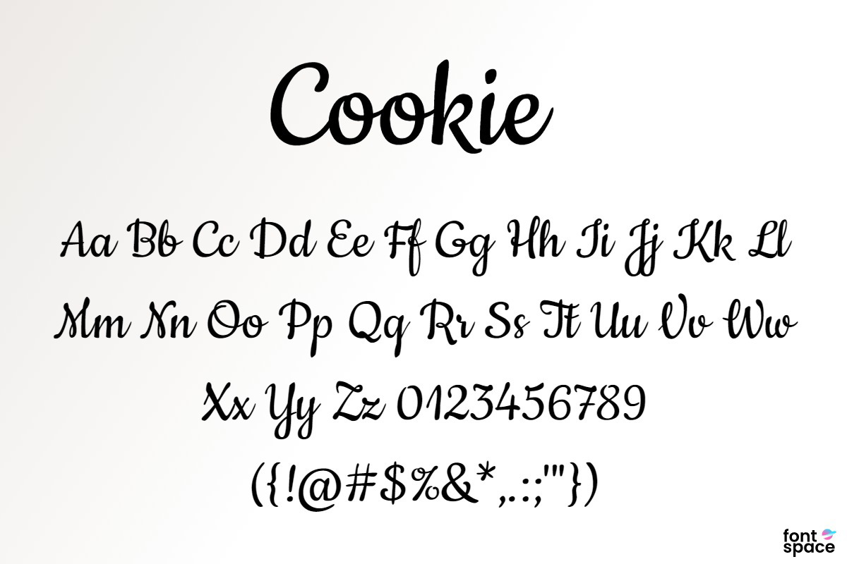 Cookie script. Шрифт куки.