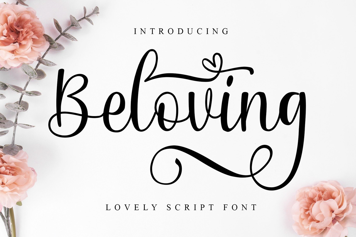 free calligraphy font with glyphs