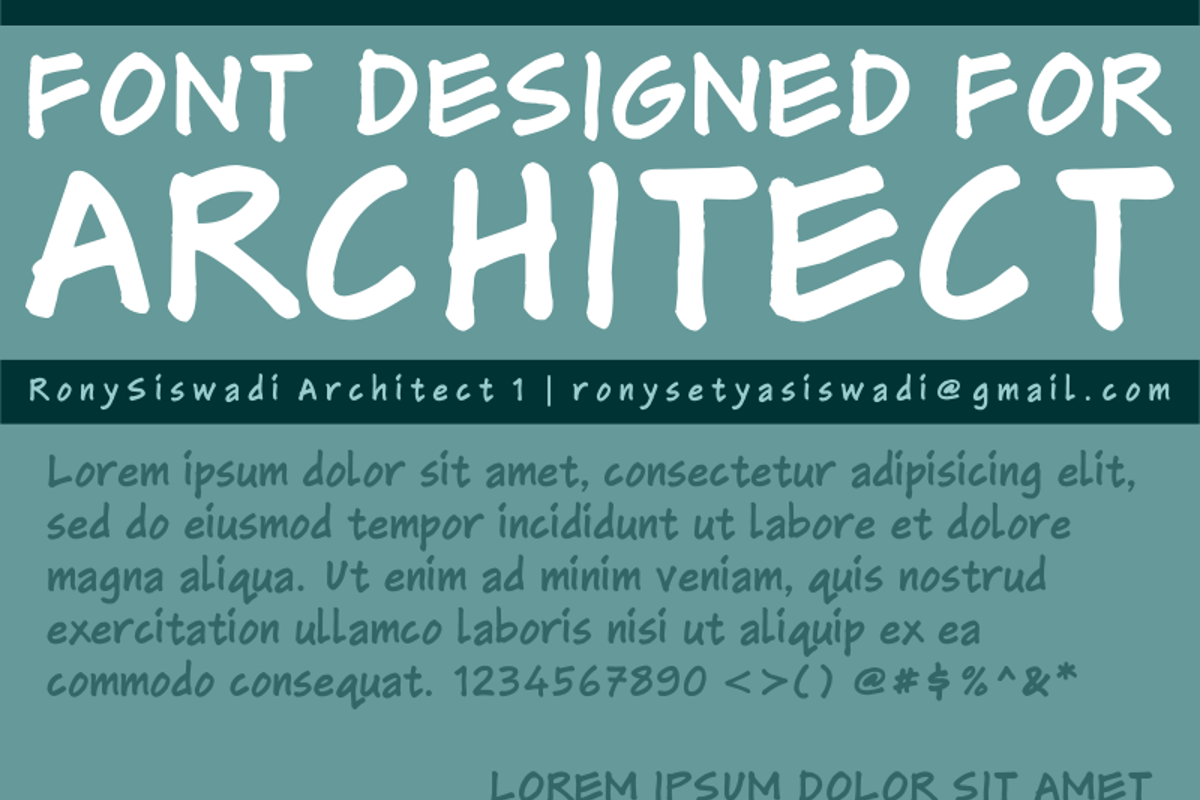 Rony Siswadi Architect 1 Font - Free Download