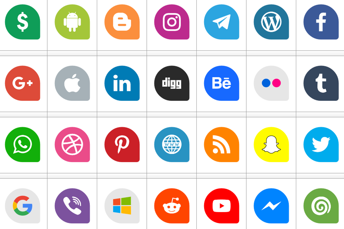 Icons Social Media 13 Font | elharrak | FontSpace