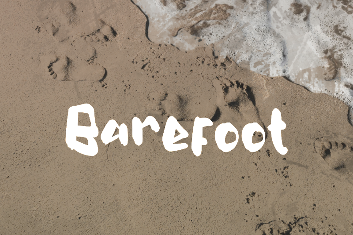 B Barefoot Font | Wepfont | FontSpace