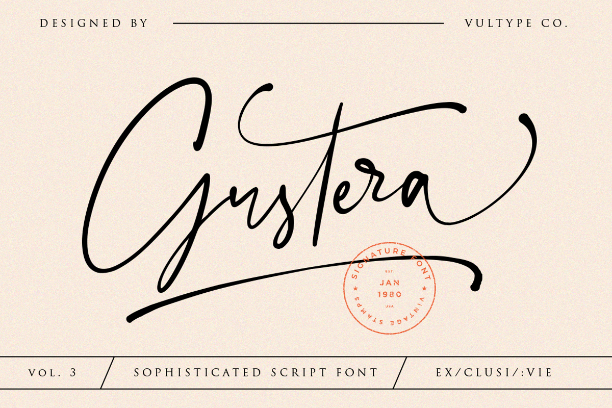 Gustera Font | Vultype | FontSpace