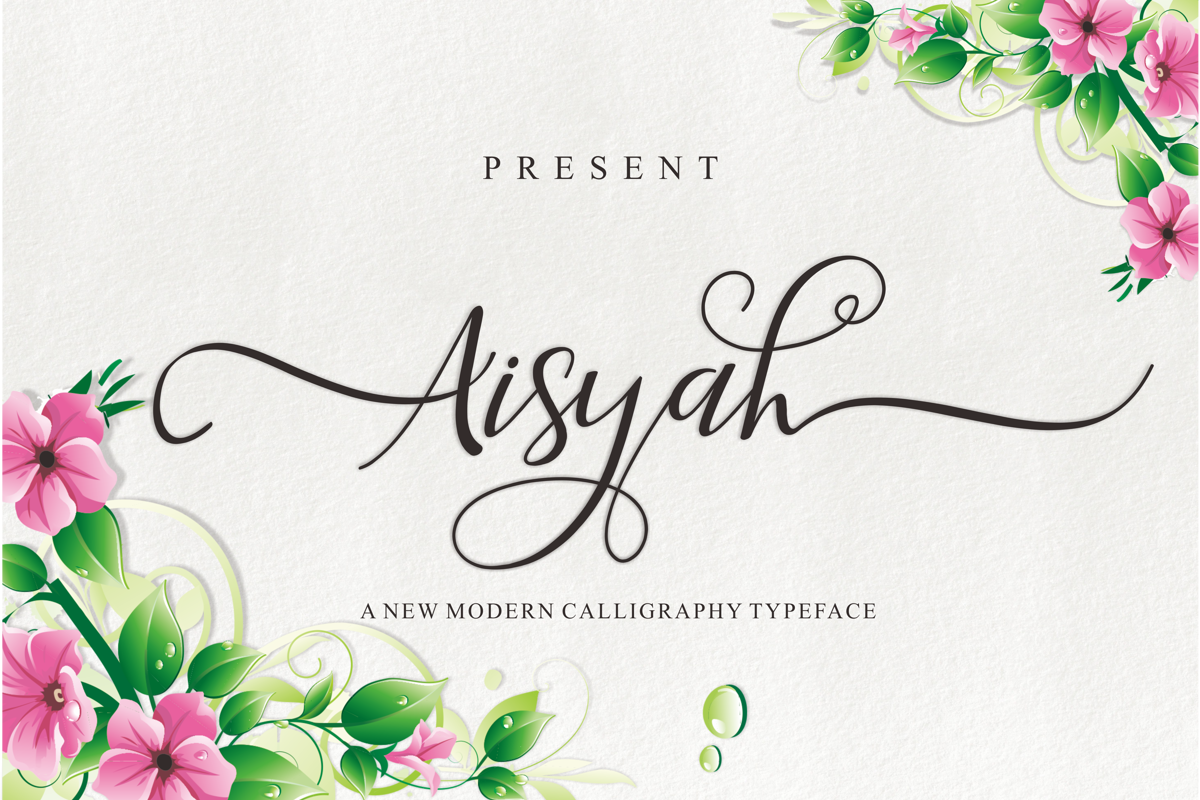Download Free Aisyah Font Malindo Creative Fontspace Fonts Typography