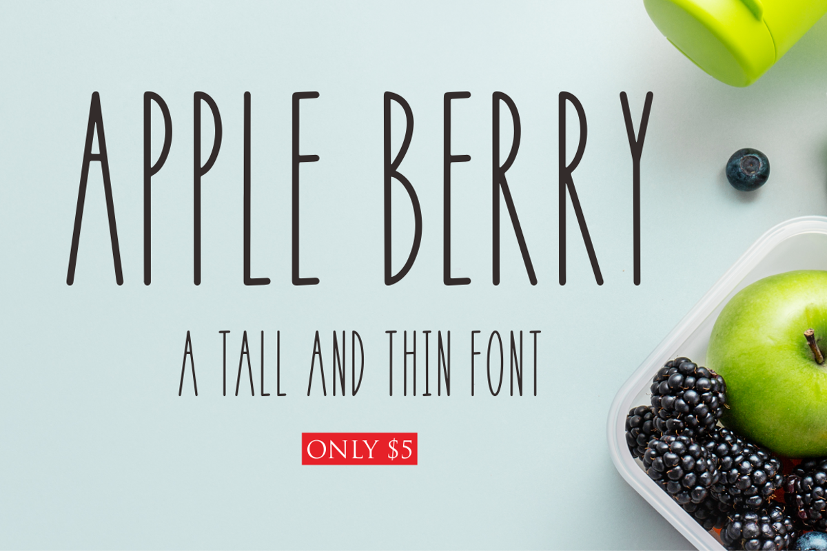 APPLE BERRY Font NJ Studio FontSpace