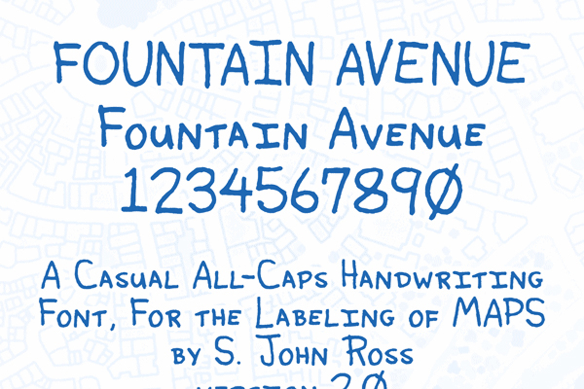 Fountain Avenue Font Cumberland Fontworks FontSpace