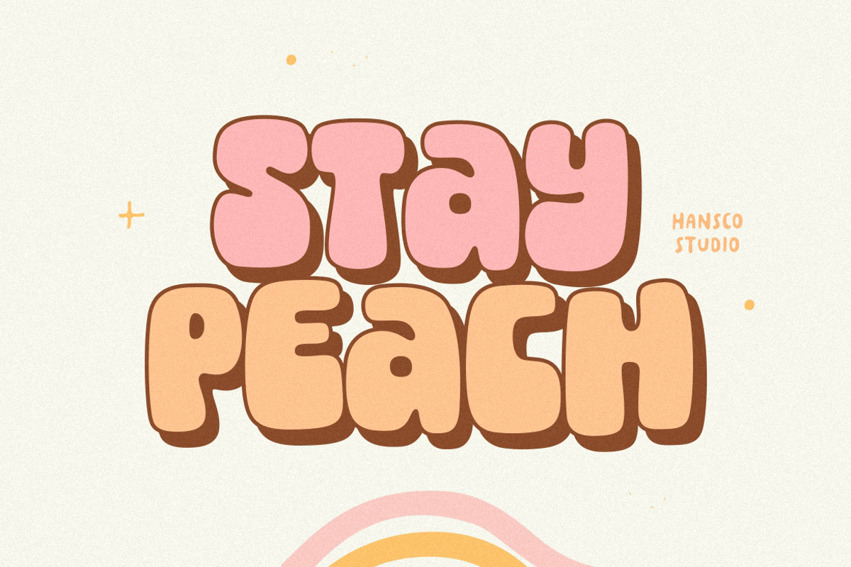 Stay Peach Font | hansco | FontSpace