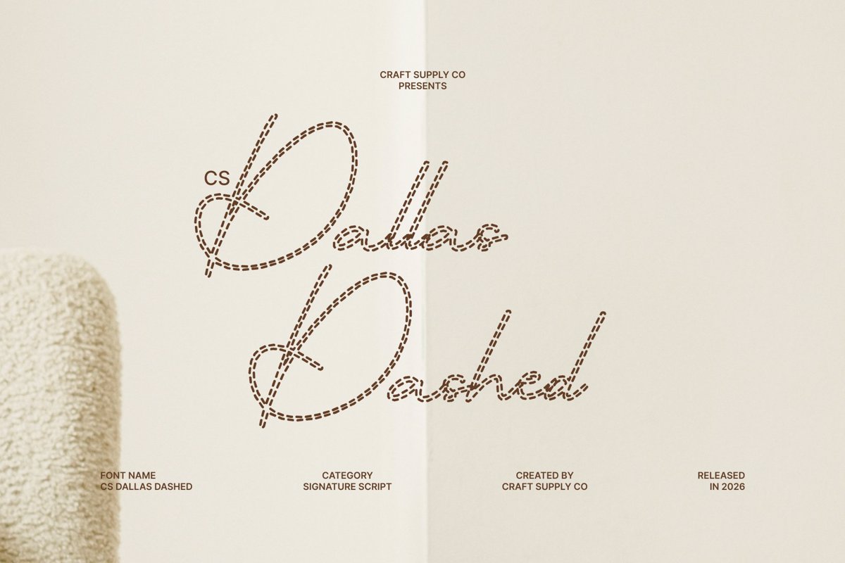 CS Dallas Dashed Font - Free Download