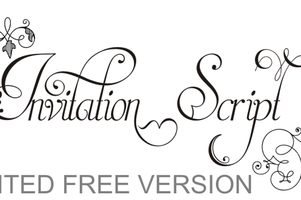 Pack script. Written font for Invitations.