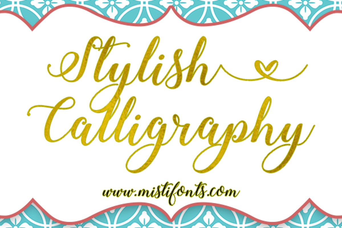 Stylish Calligraphy Font, Misti's Fonts