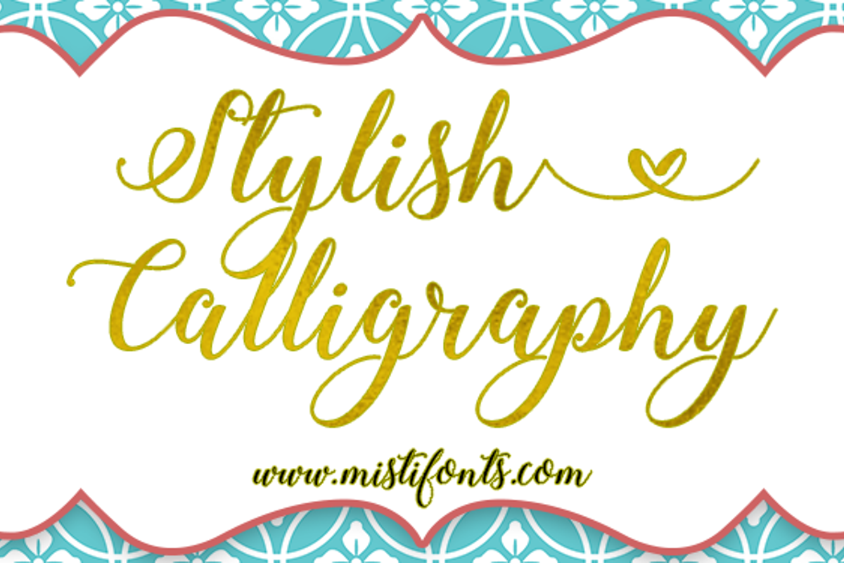 Stylish Calligraphy Font | Misti's Fonts | FontSpace