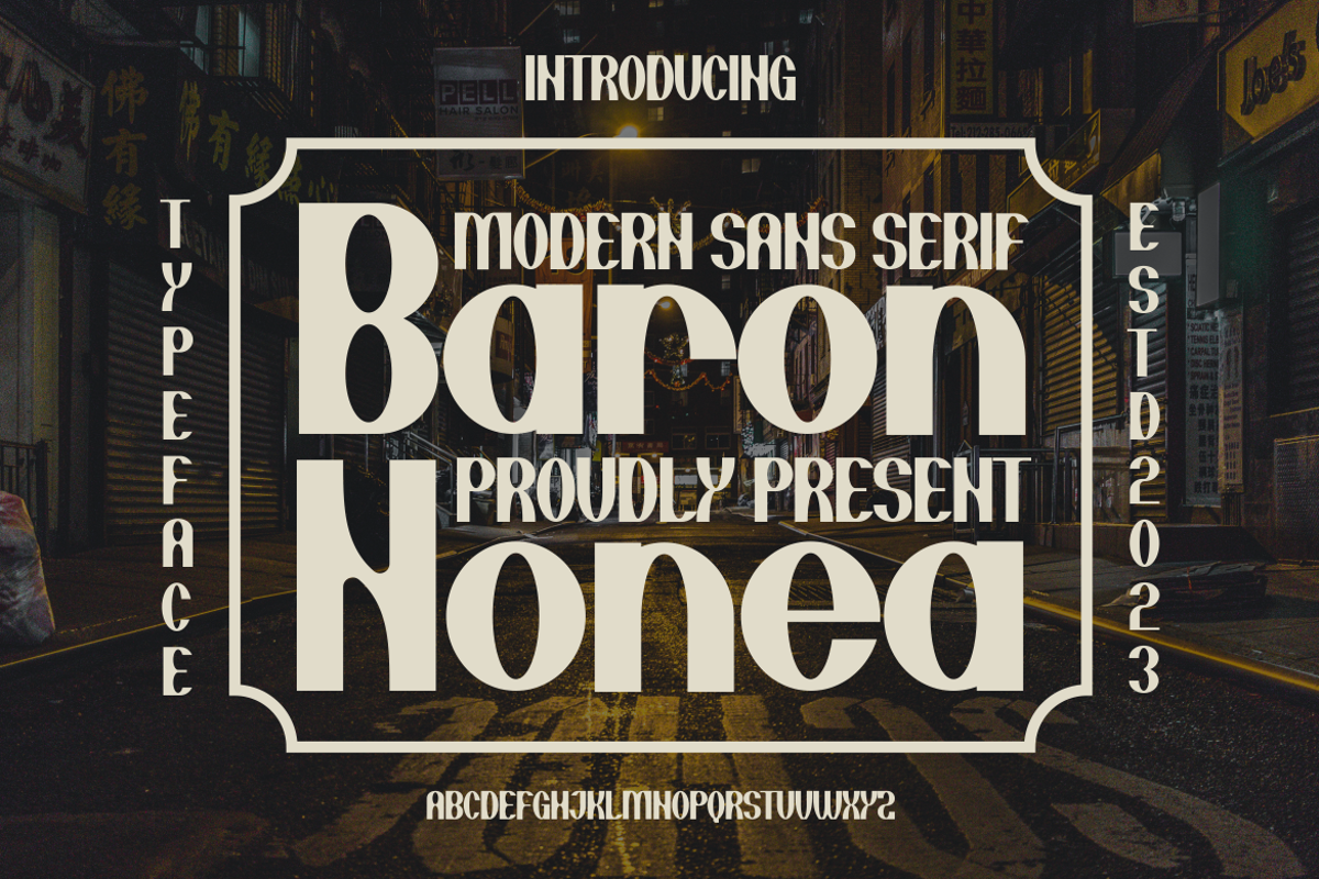 Baron Nonea Font | Maiko Hatta | FontSpace