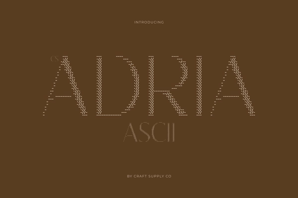 CS Adria Ascii Font - Free Download