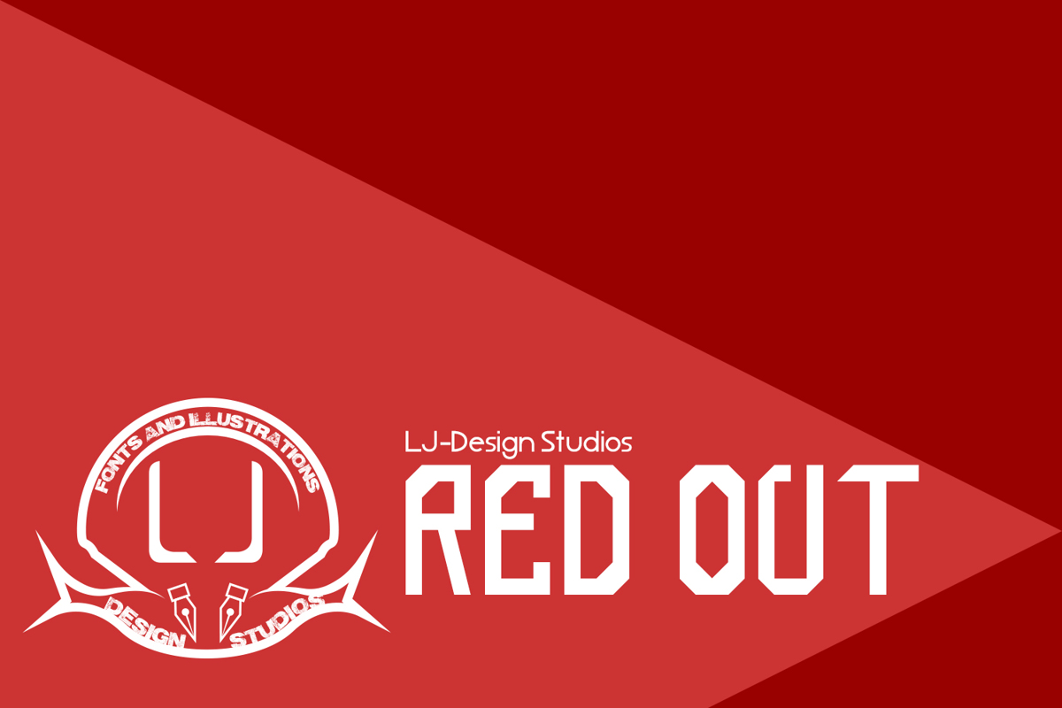 Red out Font | LJ Design Studios | FontSpace