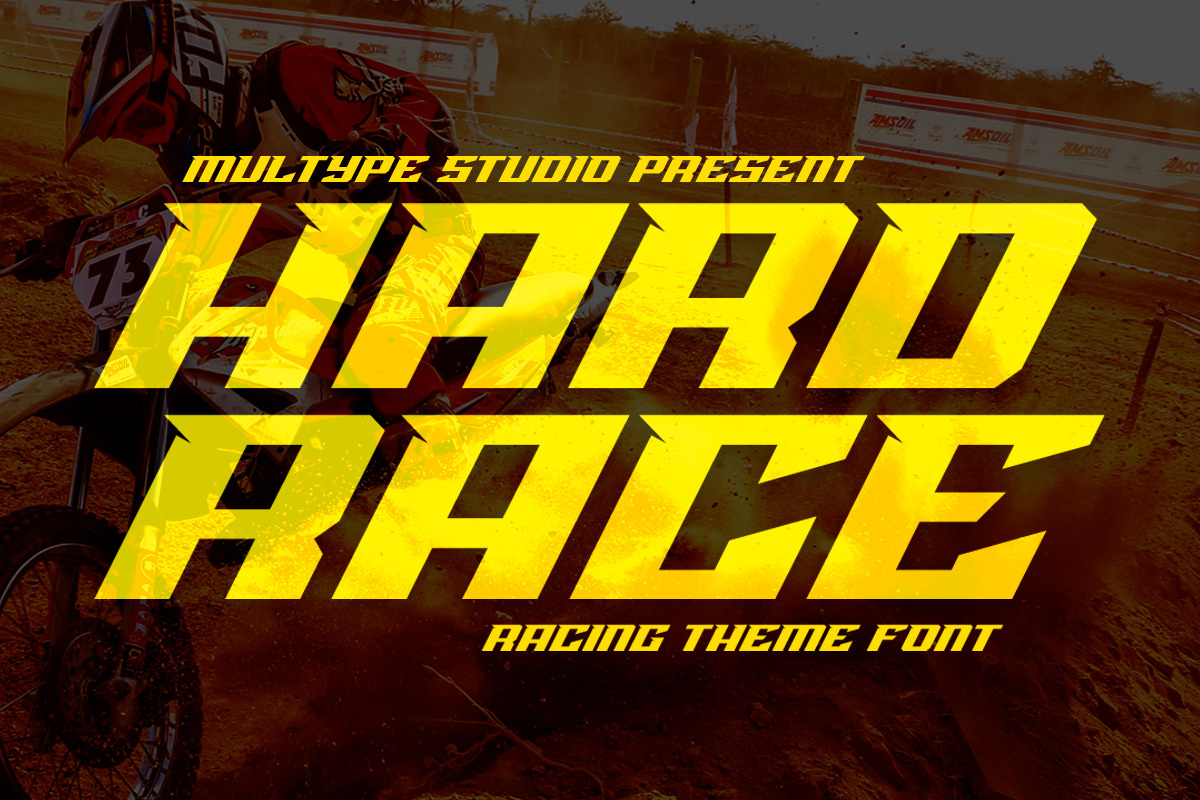 Hard Race Font | Multype Studio | FontSpace