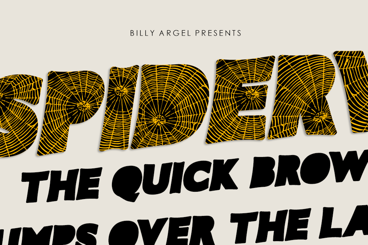 SPIDERWEB ITALIC Font | Billy Argel Fonts | FontSpace