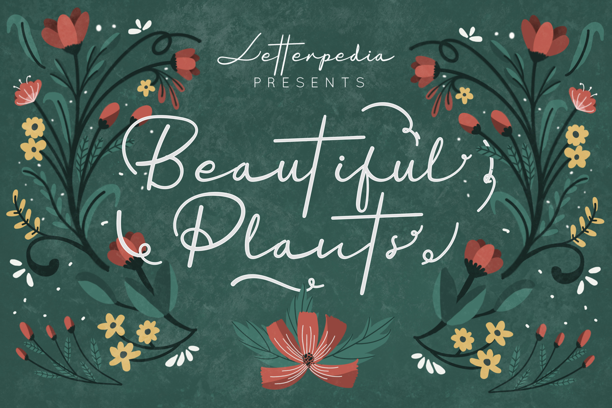 Beautiful Plants Font - Free Download