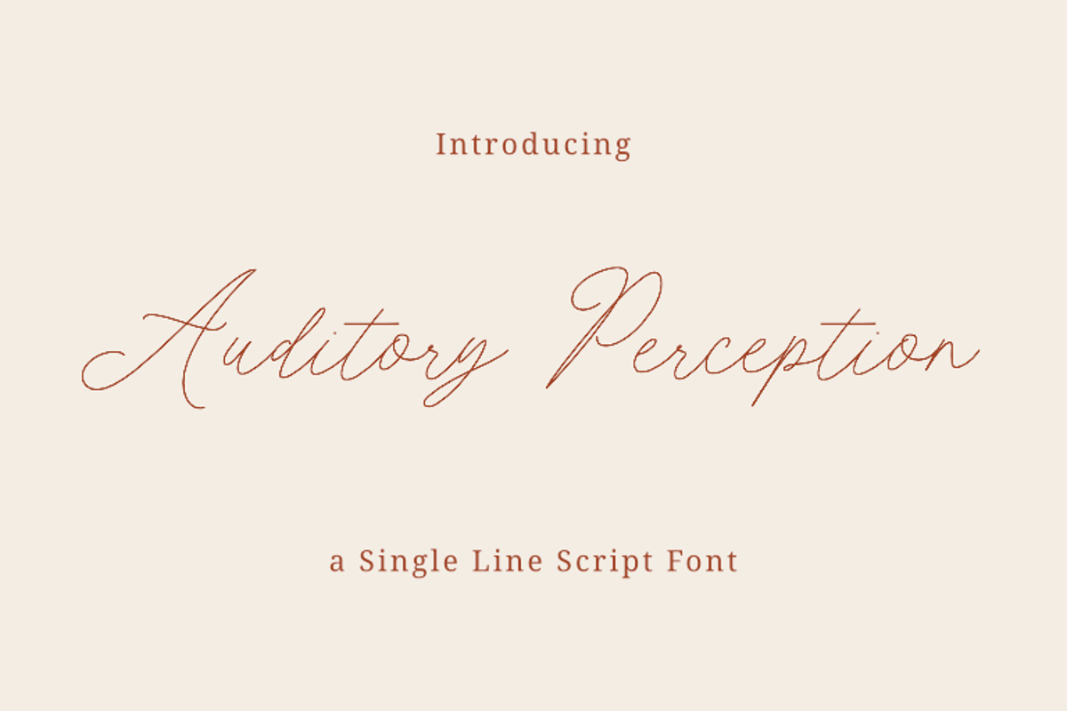 Auditory Perception Single Line Font | Single Line Studio | FontSpace