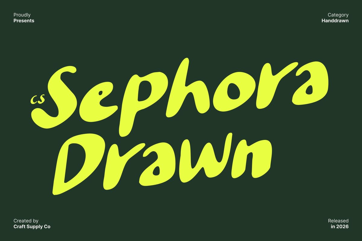 Sephora Lettering CS Sephora Drawn Font - Free Download
