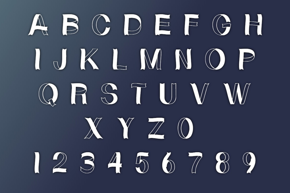 Curly Ribbons Font House of Lime FontSpace