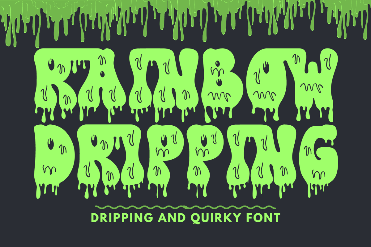 Rainbow Dripping Font 177Studio FontSpace