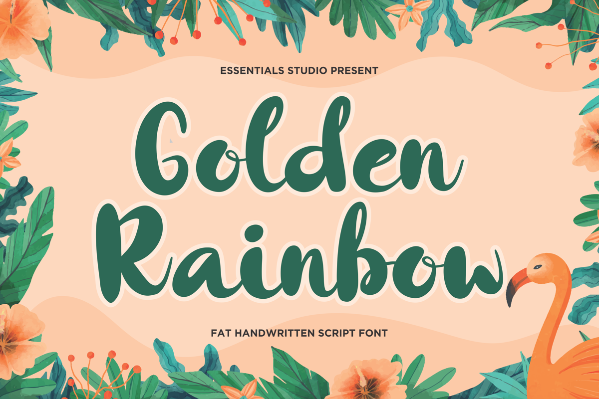 Golden Rainbow Font | Essentials Studio | FontSpace