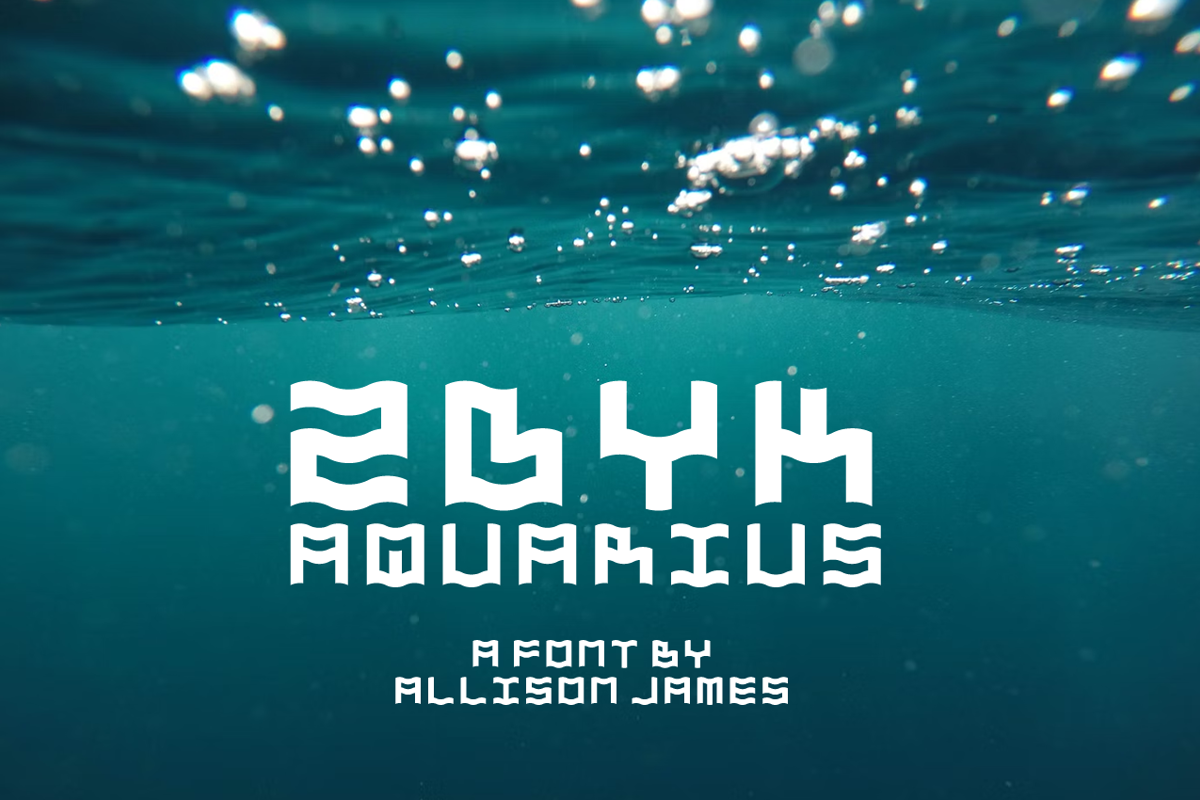 Zdyk Aquarius Font | Chequered Ink | FontSpace