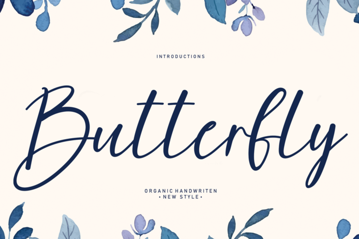 Butterfly Font scratchones_creative FontSpace