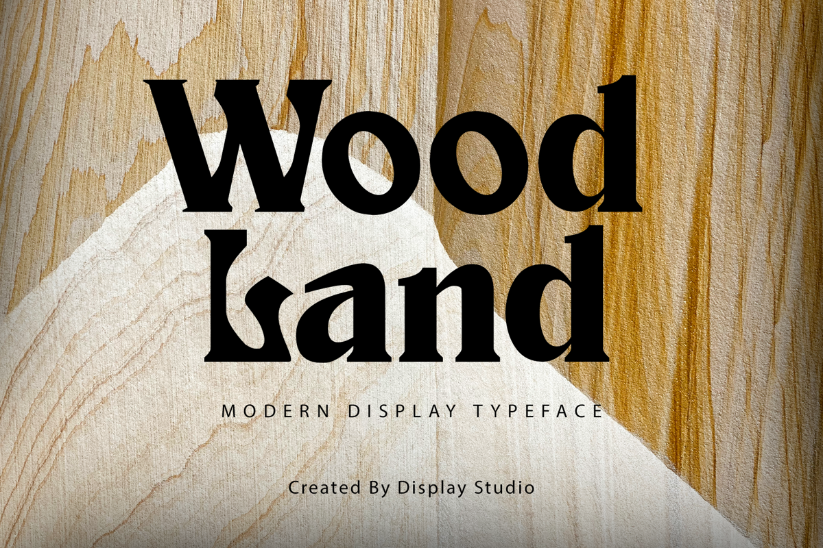 Wood Land Font | DisplayStudio_ | FontSpace