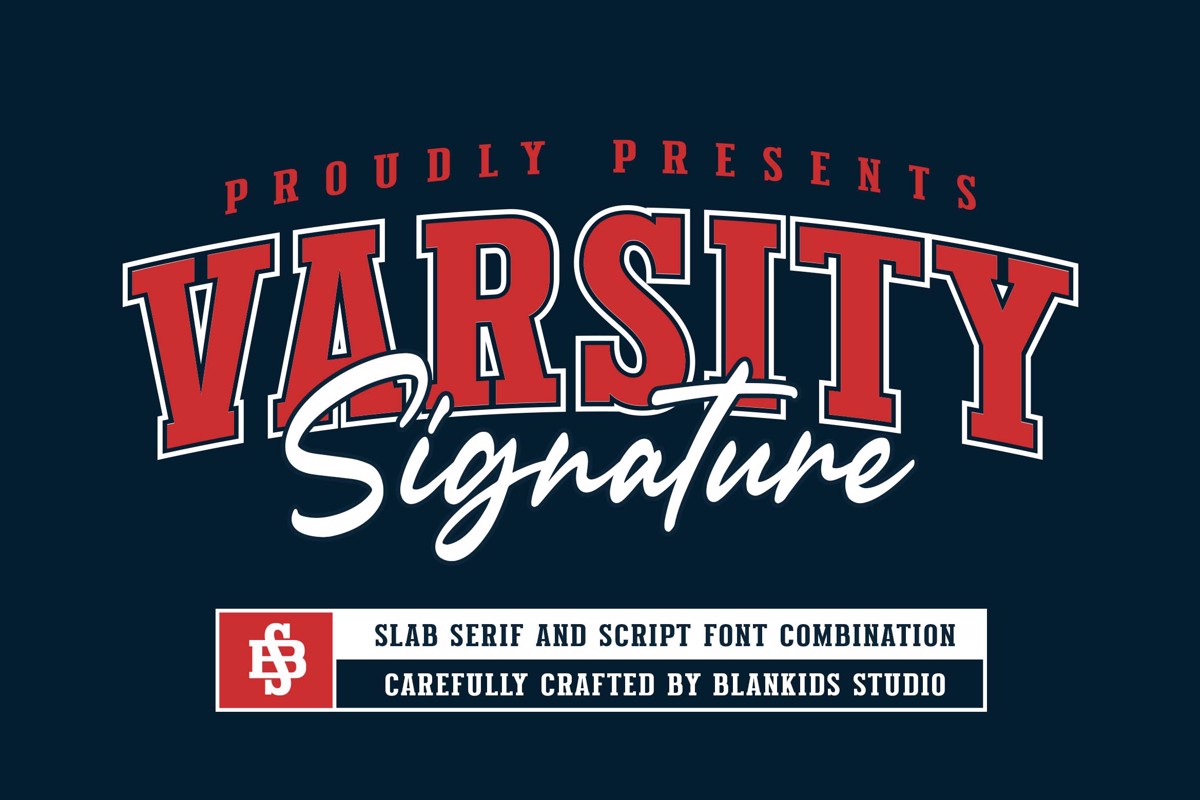 Varsity Signature Script Font Blankids FontSpace