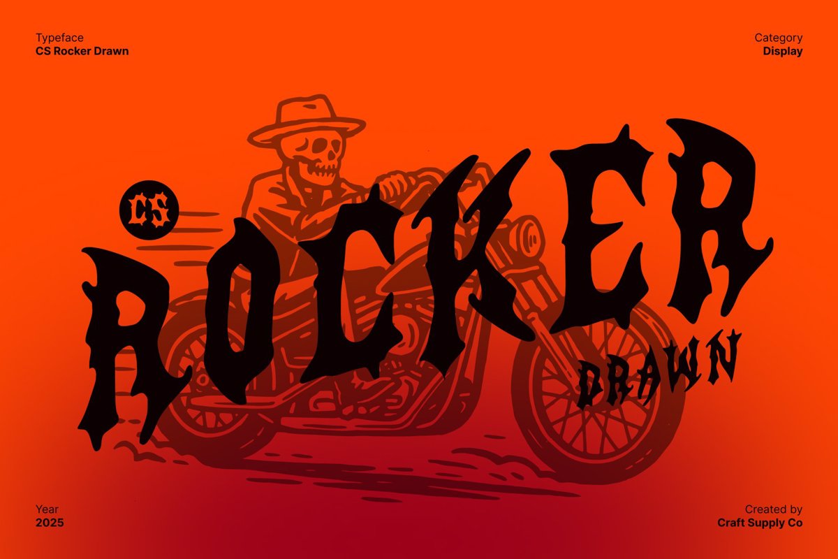 CS Rocker Drawn Font - Free Download