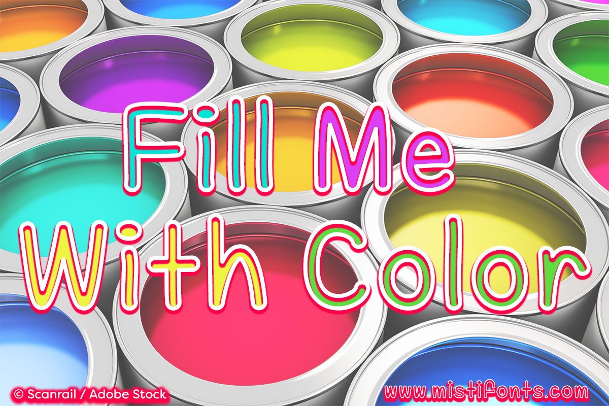 Fill me. Fill me with Color font. Color fonts movie.