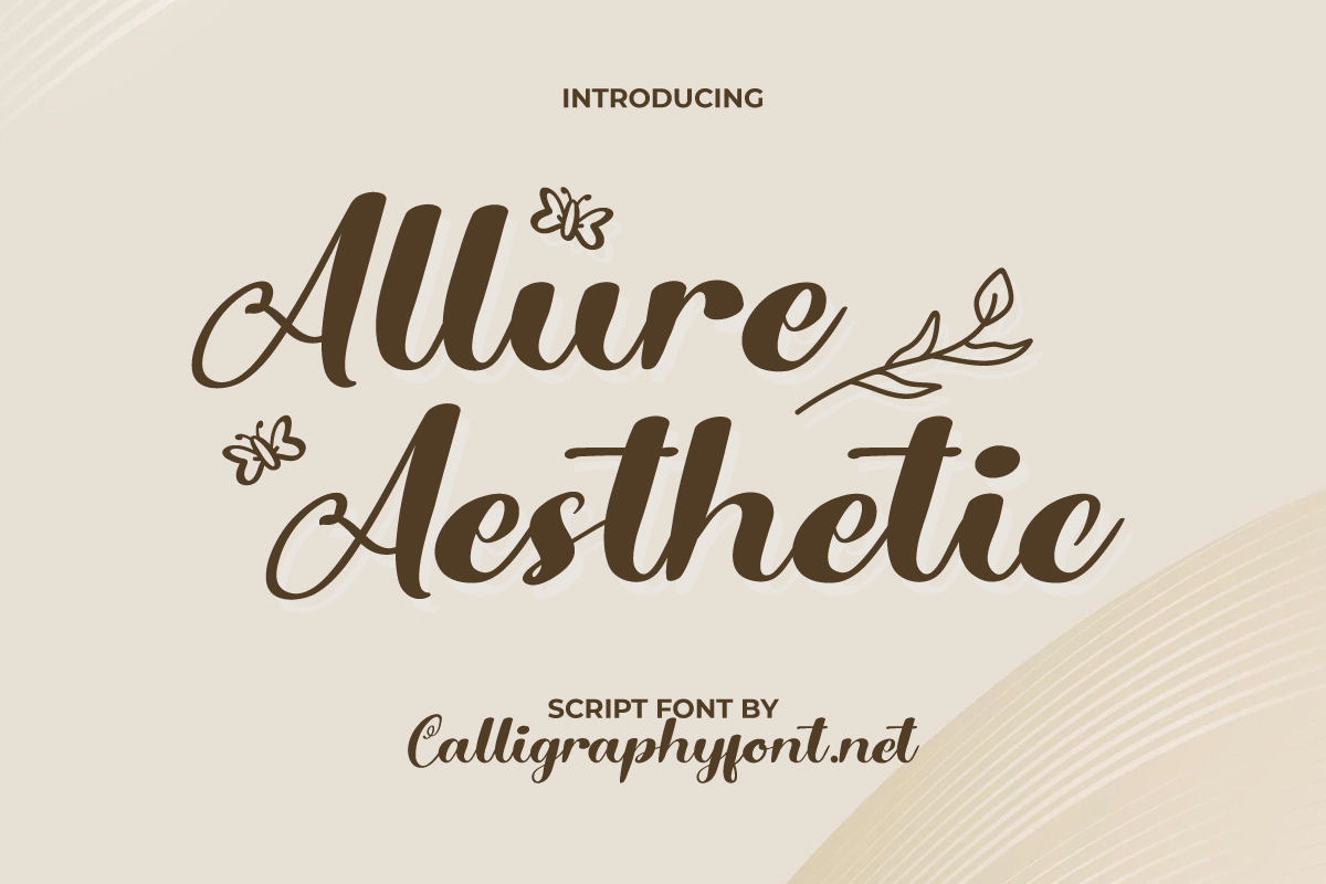 Allure Aesthetic Font FontSpace
