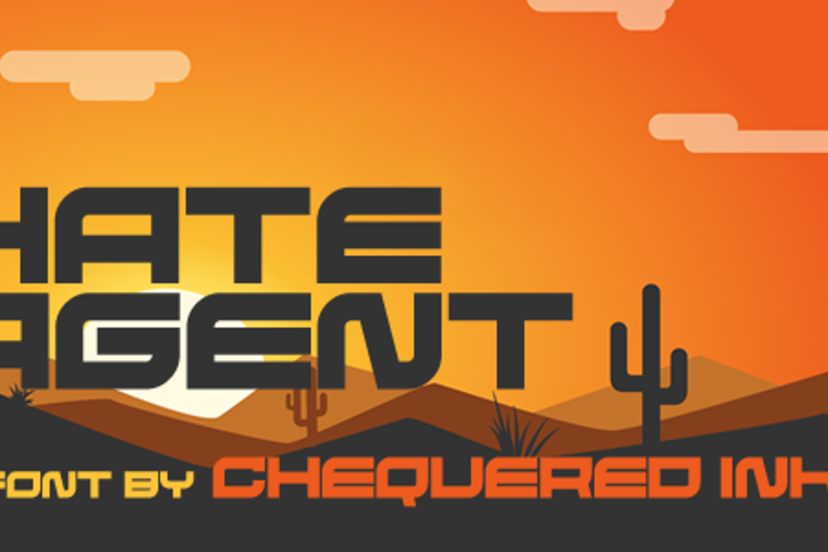 Hate Agent Font Chequered Ink Fontspace