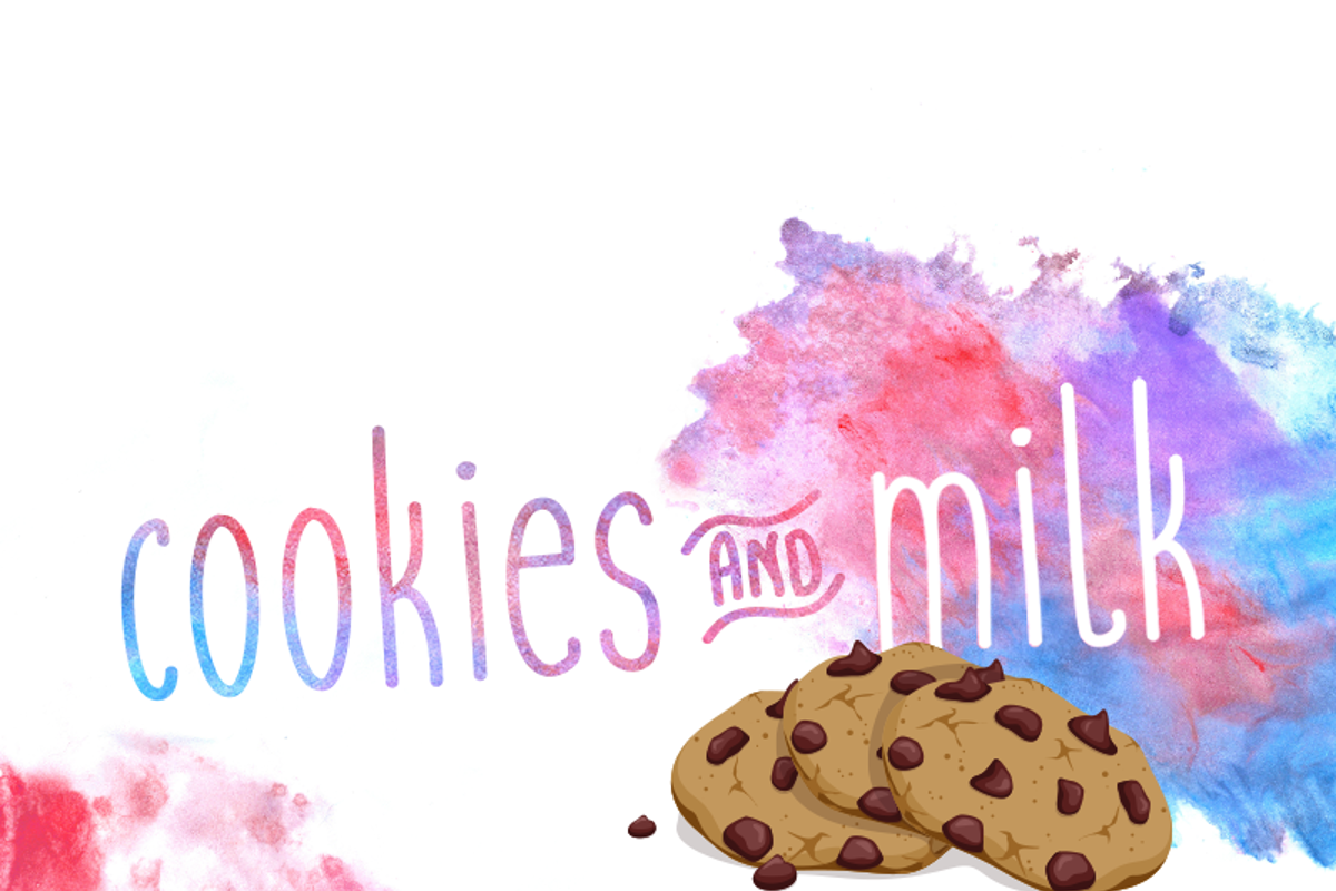 Cookies And Milk Font Shaped Fonts Fontspace