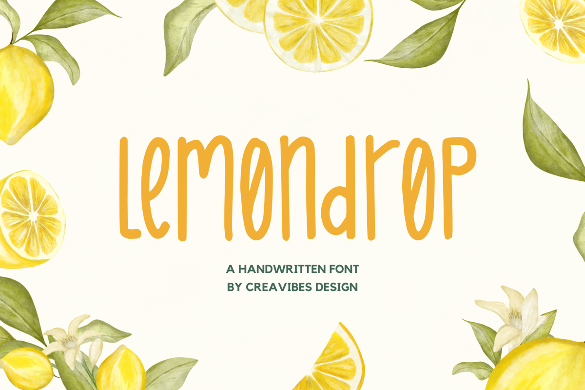 Lemondrop Font Creavibes Design FontSpace