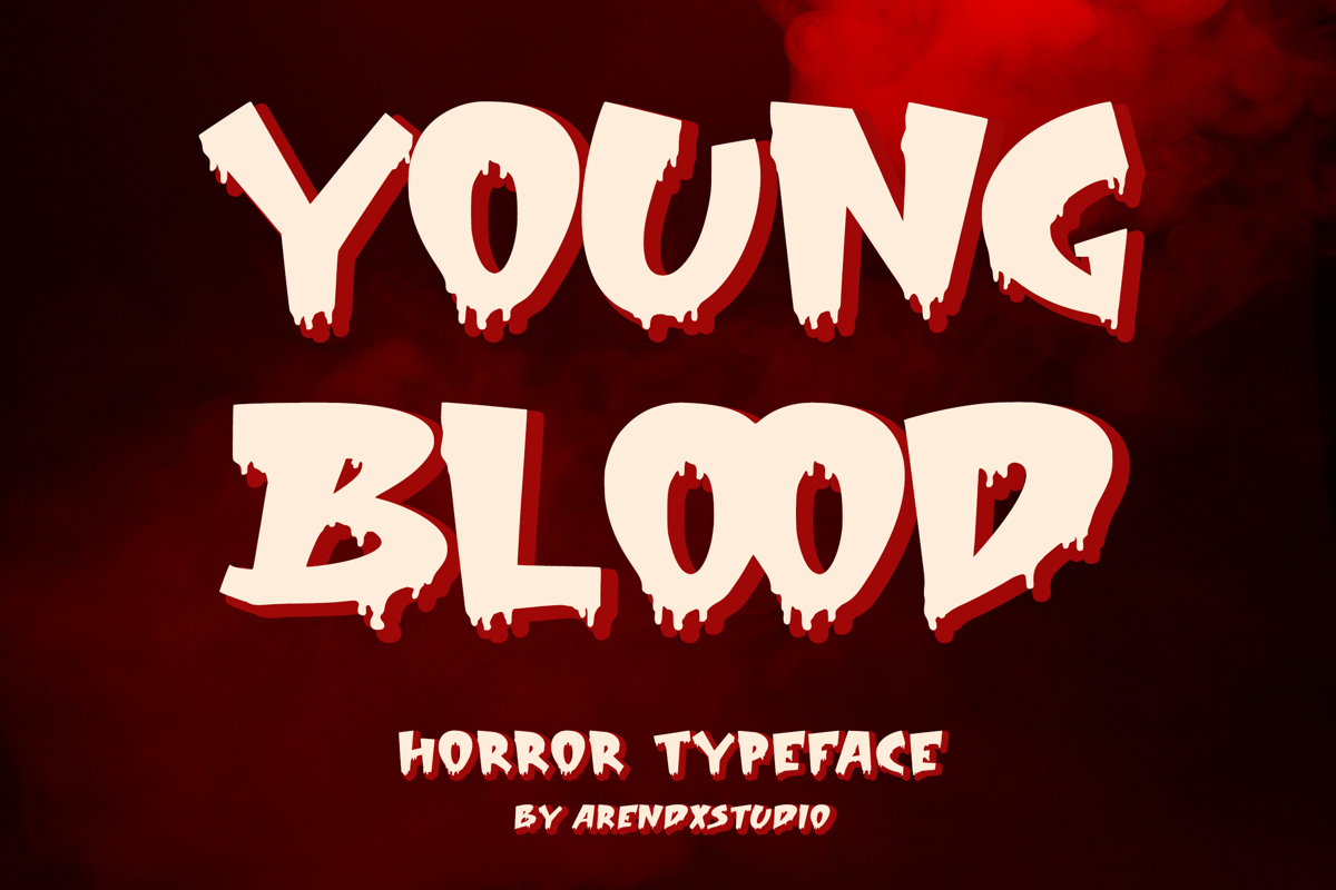 Horror font. Young Blood.