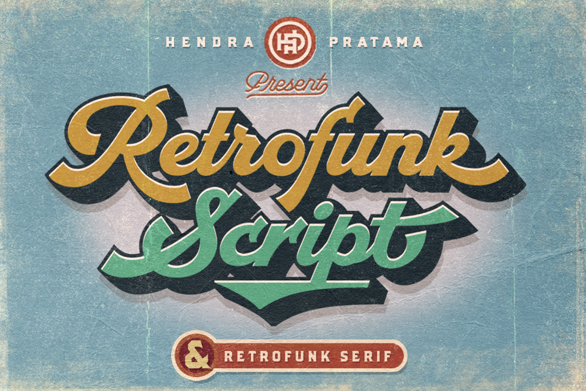Retrofunk Script Personal Use Font Hptypework Fontspace
