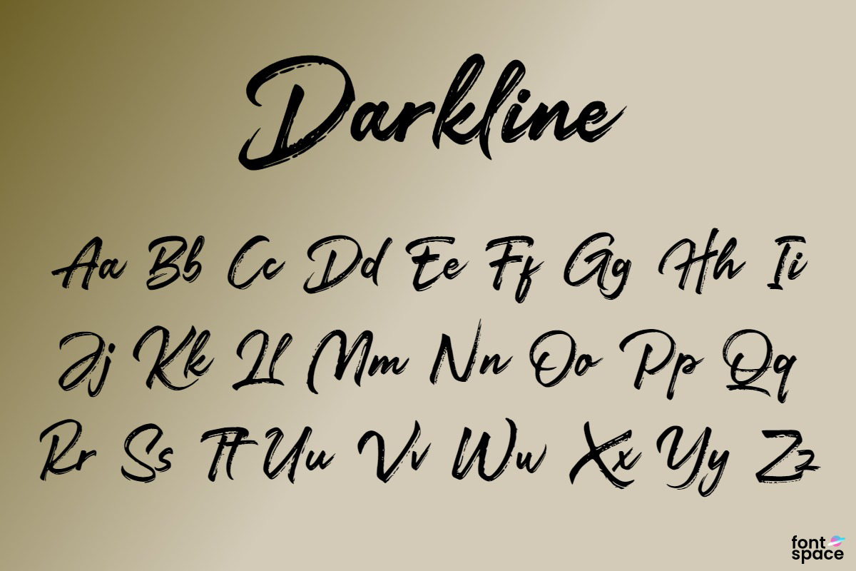 Darkline Brush Script Font  subectype Orenari FontSpace