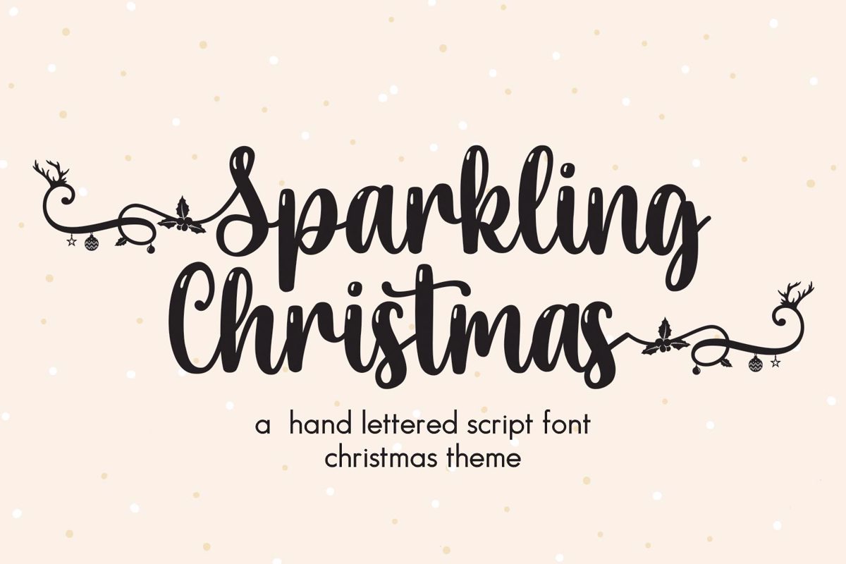 sparkling christmas font free download